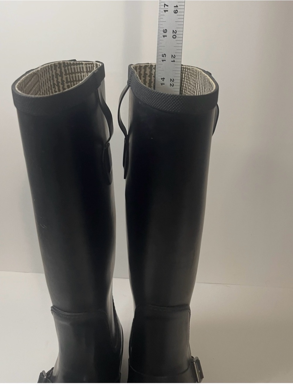 L.L. Bean Black Tall Rubber Rain Boots - Picture 8 of 8